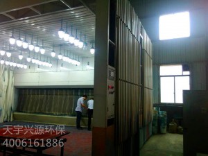 浙江紡織機(jī)械無(wú)泵水幕伸縮移動(dòng)噴漆房